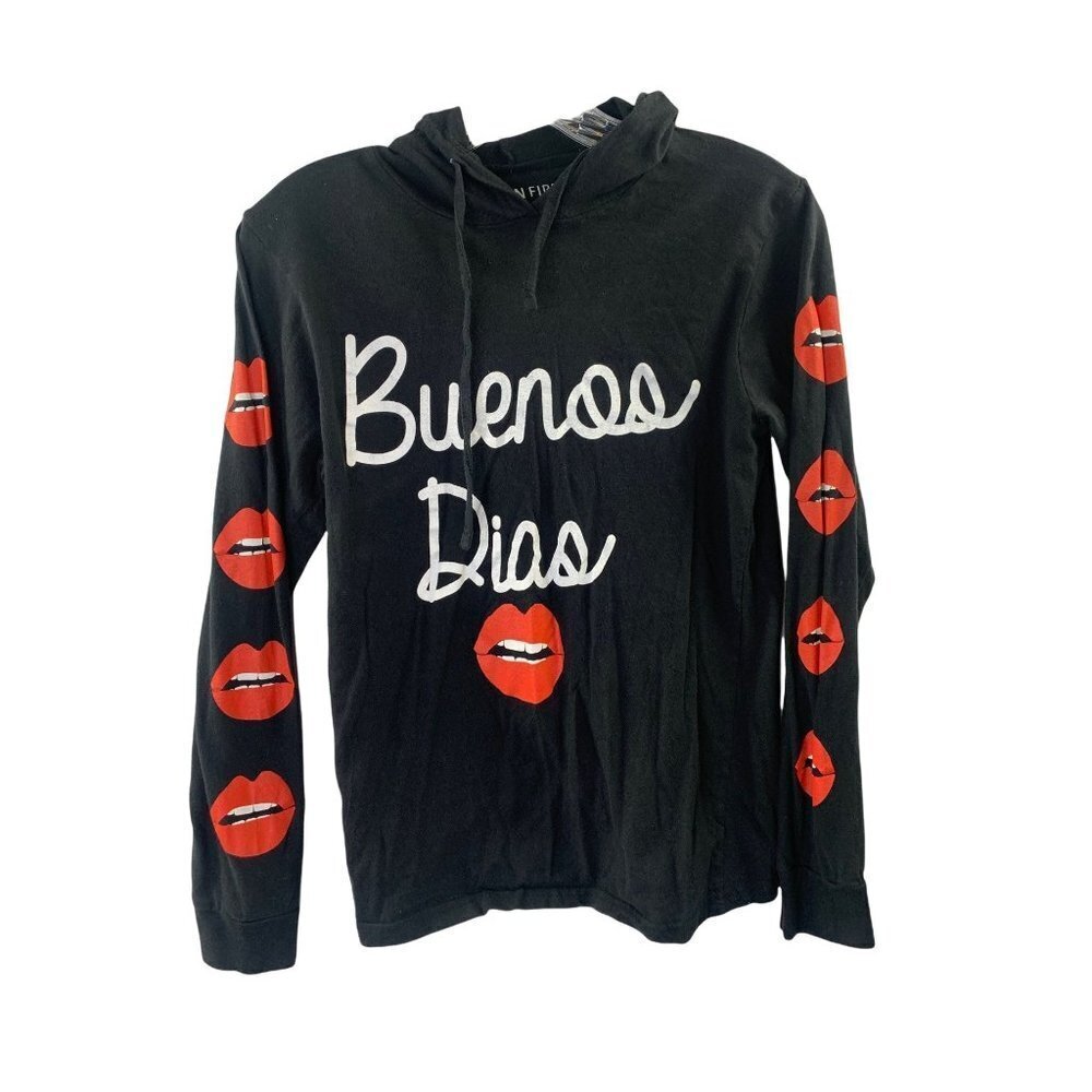 On Fire Women's Lips Long Sleeve Top - Picture 1 of 6